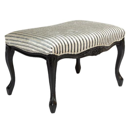 domus fekete elegans szurke karpitos puff uloke labtarto klasszikus art deco nappali butor provansz mediterran vintage meditrran country.jpg